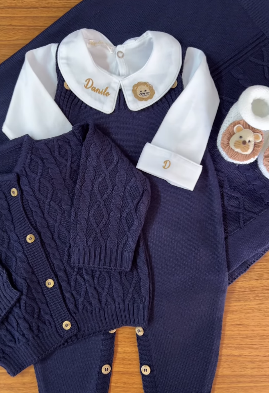 Kit Saída Maternidade Personalizável Completa Danilo | Personalize Com o Nome do Seu Príncipe