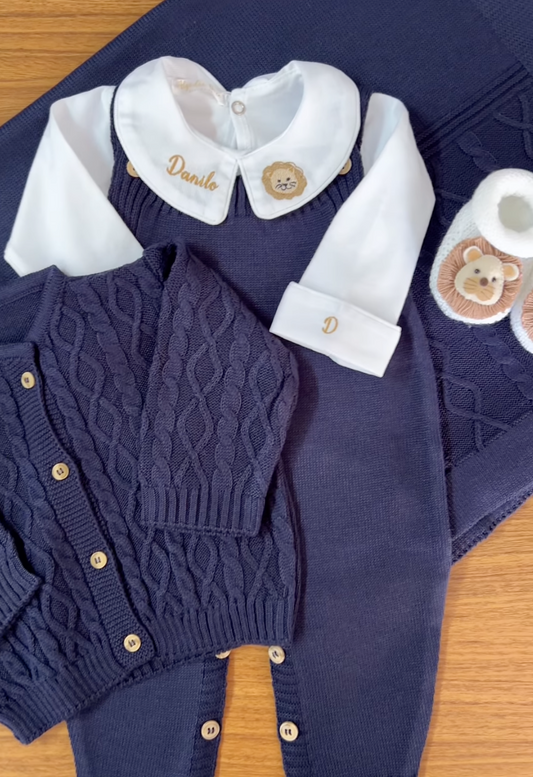 Kit Saída Maternidade Personalizável Completa Danilo | Personalize Com o Nome do Seu Príncipe