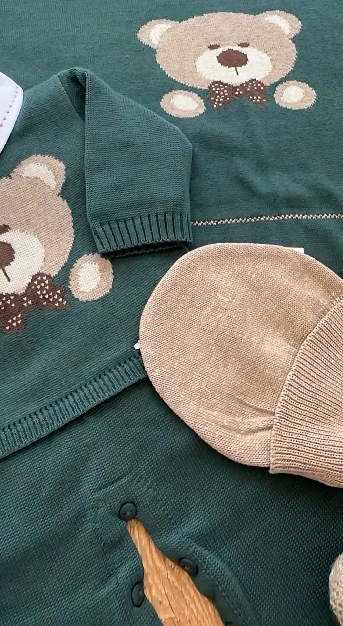 Kit Saída Maternidade Personalizável Completa Masculina verde ursinho| Personalize Com o nome do seu bebê