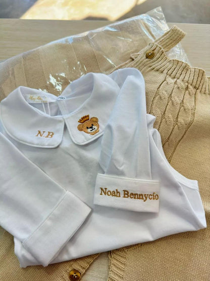 Kit Saída Maternidade Personalizável Completa Davi | Personalize Com o Nome do Seu Príncipe