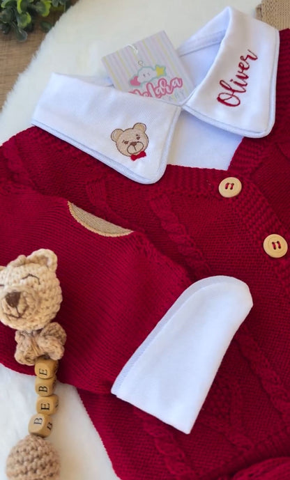 Kit Saída Maternidade Personalizável Completa OLIVER | Personalize Com o Nome do seu Príncipe