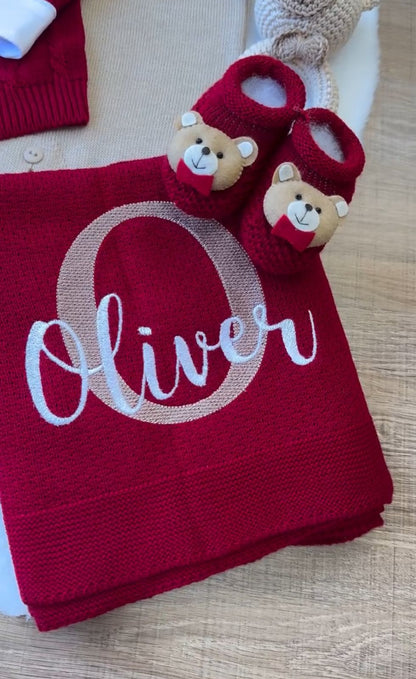 Kit Saída Maternidade Personalizável Completa OLIVER | Personalize Com o Nome do seu Príncipe