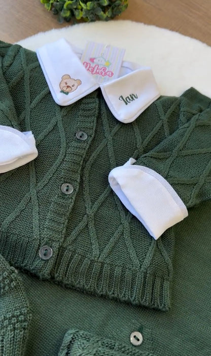 Kit Saída Maternidade Personalizável Completa Masculina Ian| Personalize Com o nome do seu Bebê