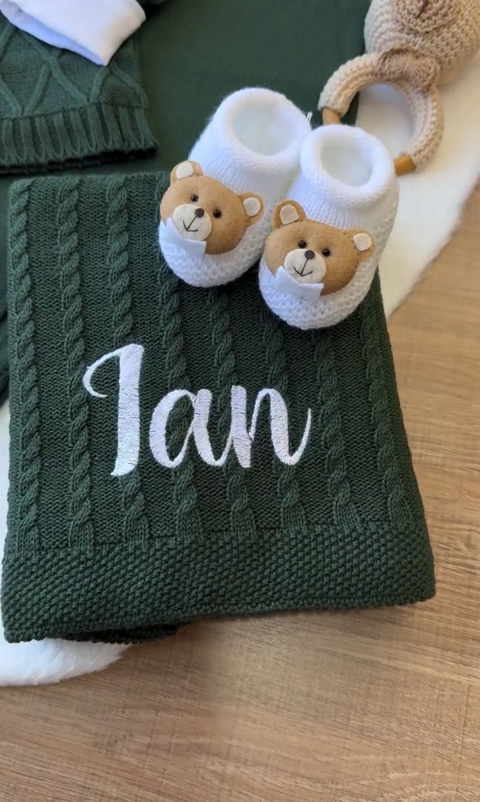 Kit Saída Maternidade Personalizável Completa Masculina Ian| Personalize Com o nome do seu Bebê