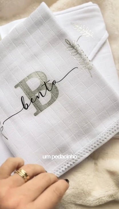 Kit de Fraldinha Completo e Personalizado com Nome do Neném | 10 Peças Personalizadas