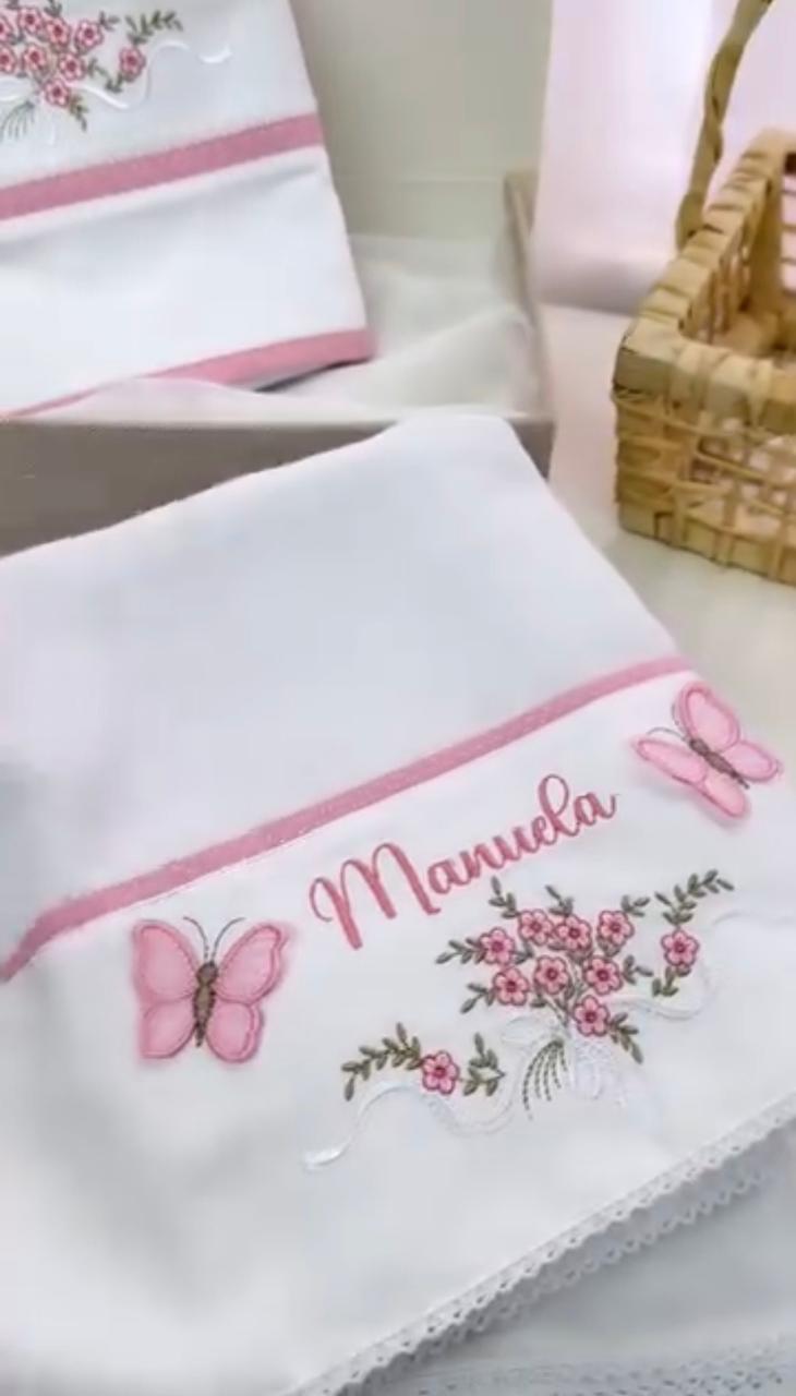 Kit de Fraldinha Personalizado com Nome do Bebê Feminina| 6 Peças Personalizadas