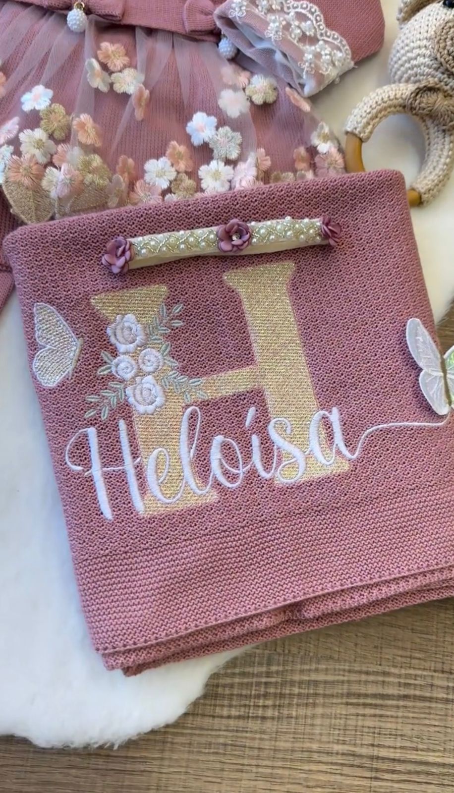 Kit Saída Maternidade Personalizável Completa feminina Heloisa: Personalize Com o nome do seu Bebê